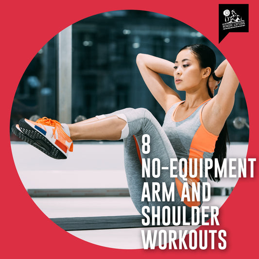 A woman in sportswear is exercising her legs and arms