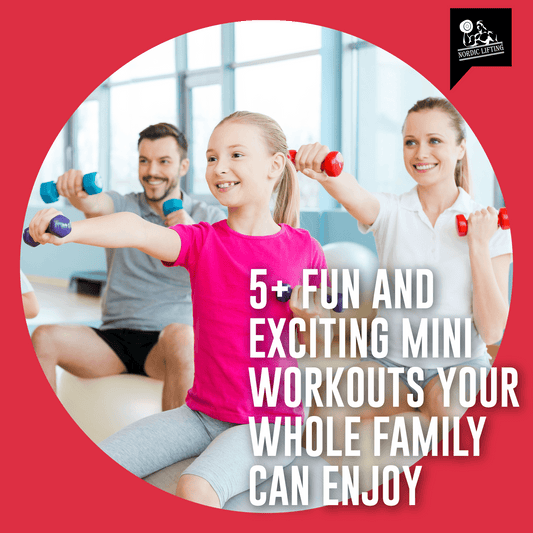 Parents with their daughter having fun while doing dumbbell execricses