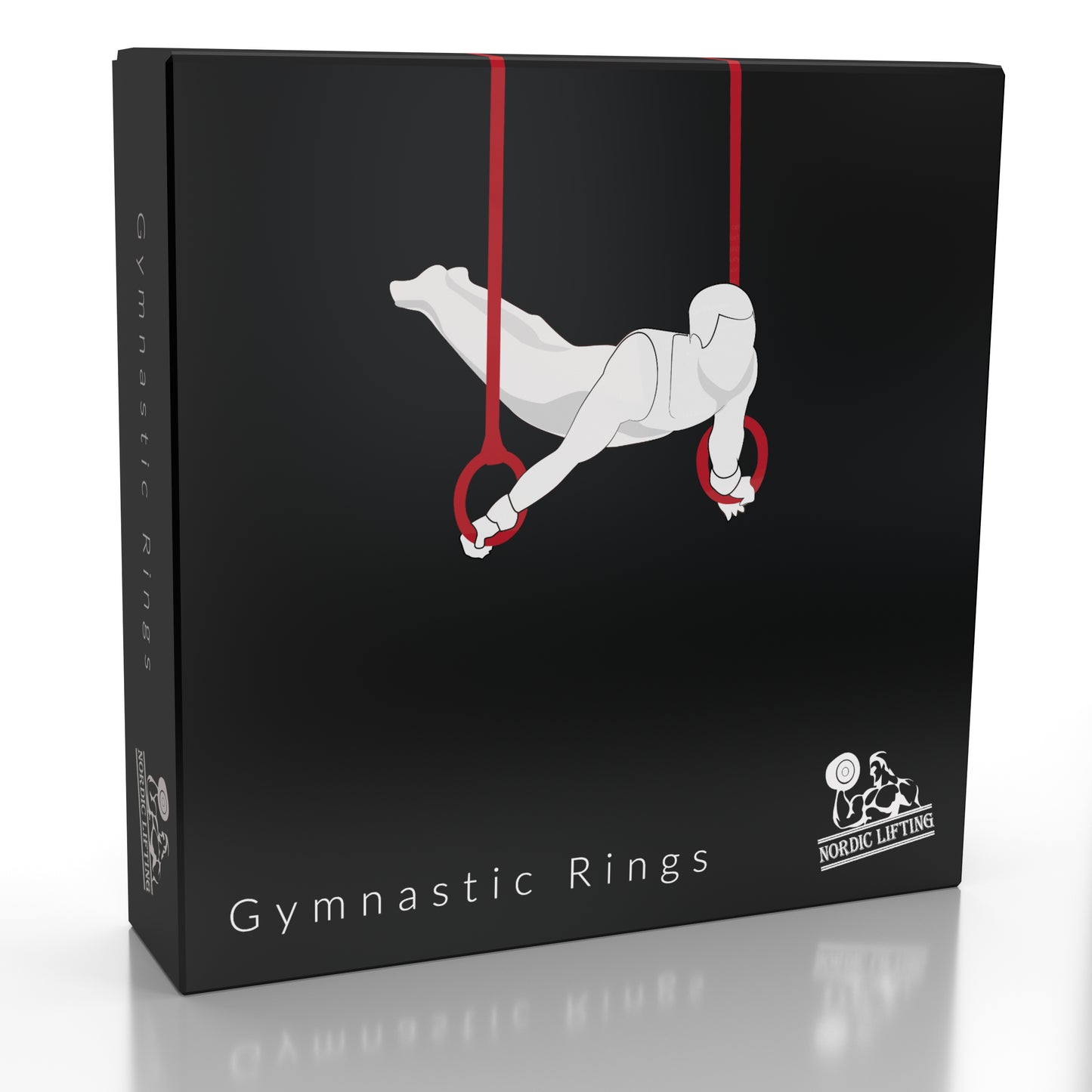 Gymnastic Rings and Straps - Heavy Duty for Gymnastics, Crossfit, & Fitness Training - Best Olympic Home Gym Set - PC Plastic is Stronger Than Wood