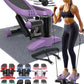 Home Workout Mini Stepper - w/ Resistance Bands Set and Built-in Tracking Monitor