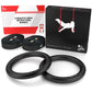 Gymnastic Rings and Straps - Heavy Duty for Gymnastics, Crossfit, & Fitness Training - Best Olympic Home Gym Set - PC Plastic is Stronger Than Wood