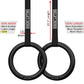 Gymnastic Rings and Straps - Heavy Duty for Gymnastics, Crossfit, & Fitness Training - Best Olympic Home Gym Set - PC Plastic is Stronger Than Wood
