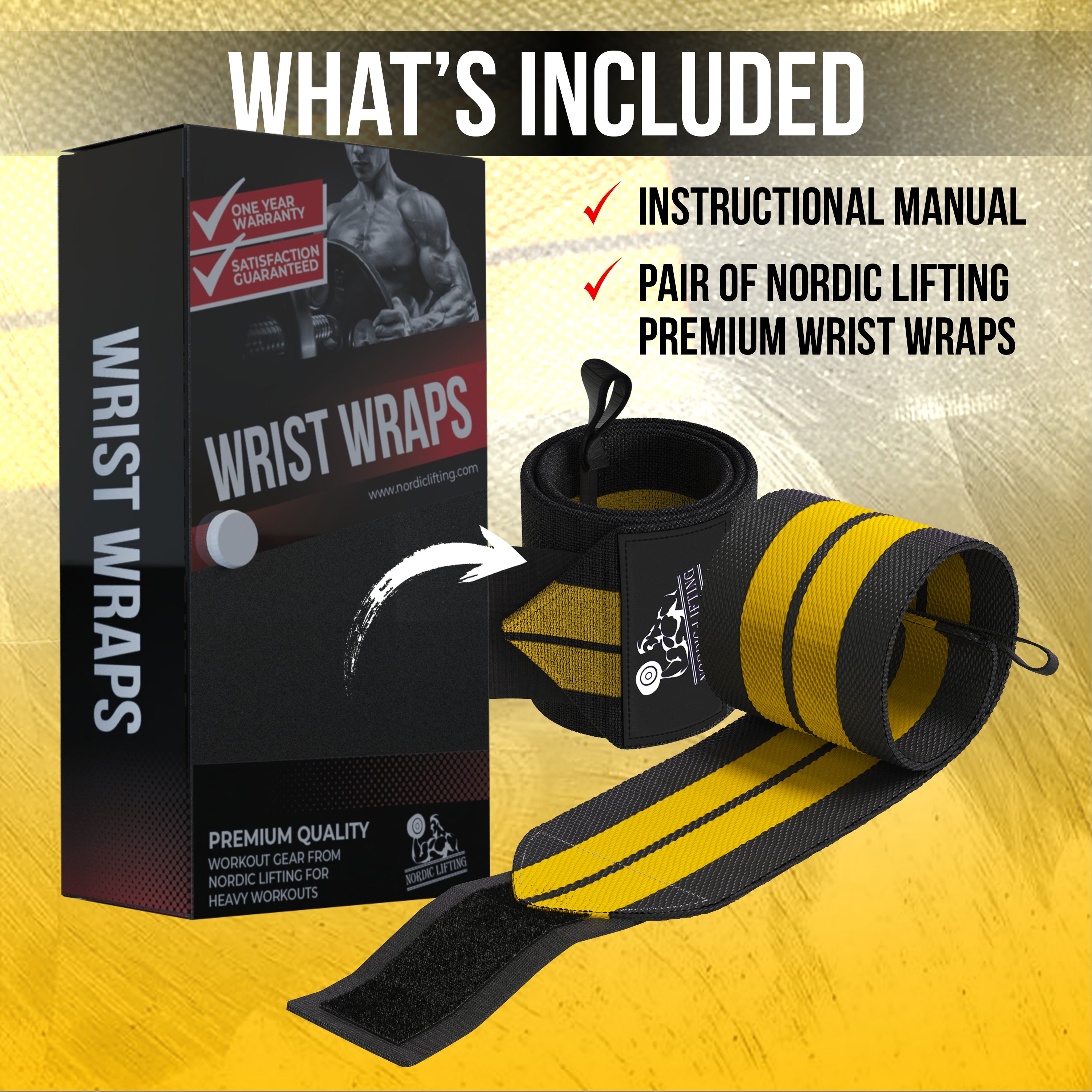 Nordic Lifting Wrist Wraps - Thumbnail 3