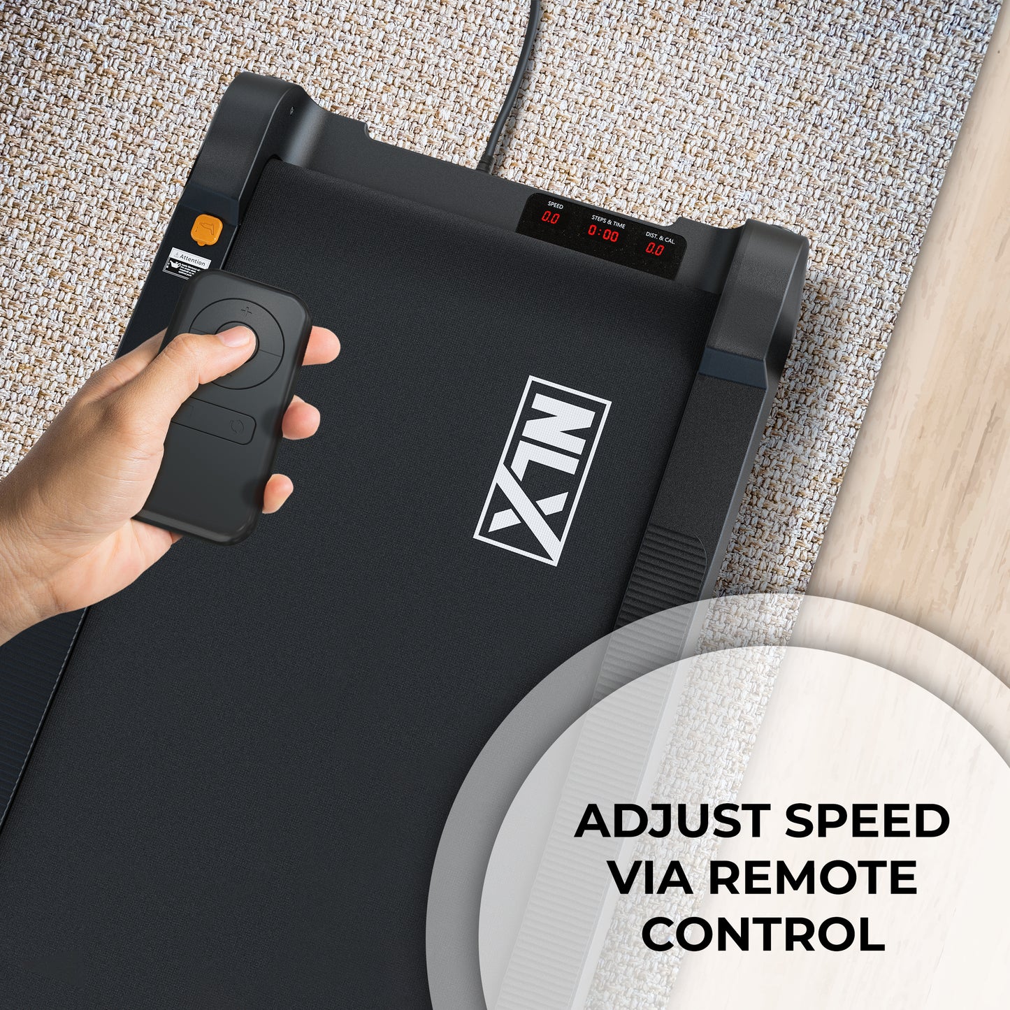 NLX Y8000 Treadmill - Under-Desk Treadmill Perfect for Home or Office Use, Walking or Running Treadmill with Adjustable Incline, 260 lbs Max User Capacity